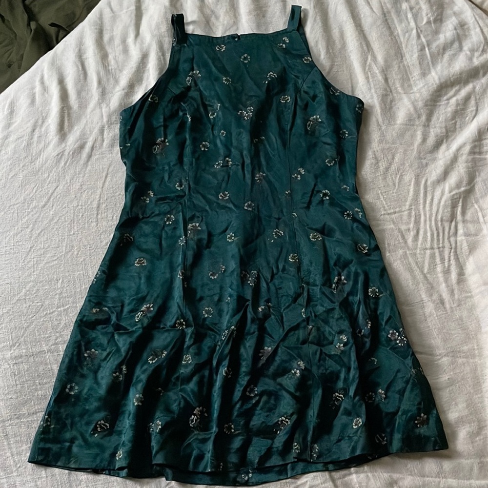 Hunter Green Satin Mini dress